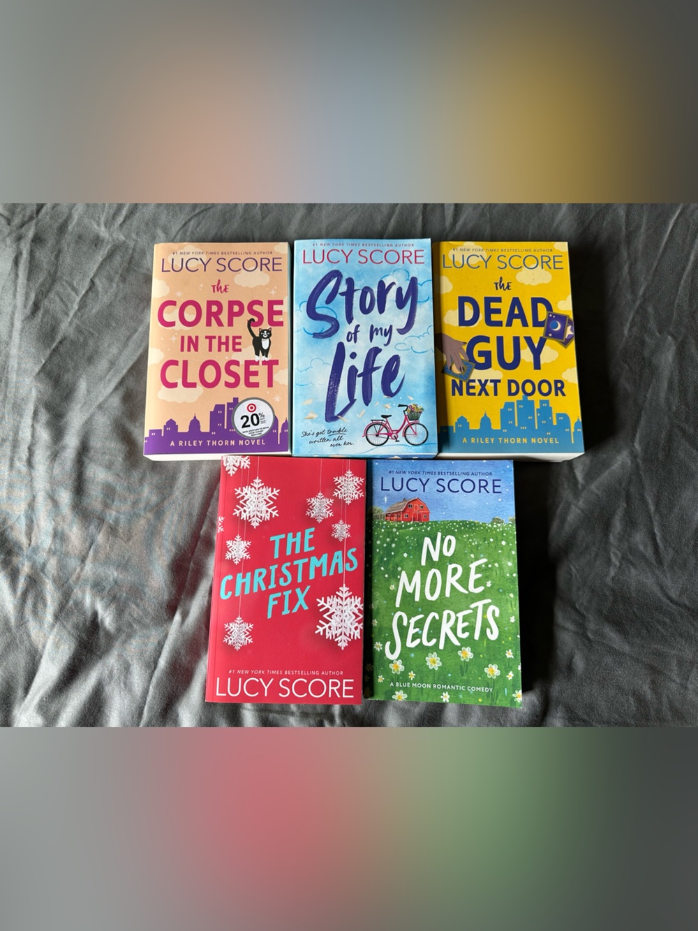 Lucy Score Paperback Book Set - Bright Multi-Color Covers